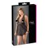 Cottelli Plus Size - pitsinen kevyt babydoll (musta) - 3XL