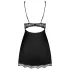 Obsessive Luvae - babydoll ja stringit - pitsi ja strassit - musta
