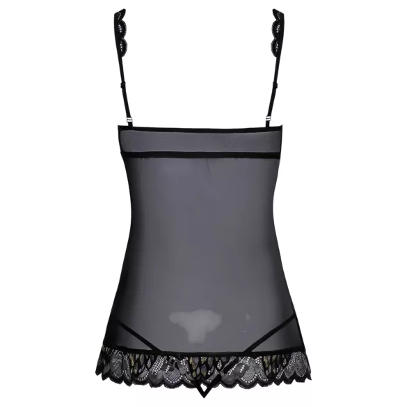 Kissable - avoin babydoll (musta)