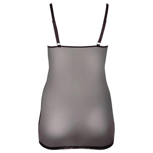 Cottelli Plus Size - läpikuultava pitsinen babydoll - musta - 3XL