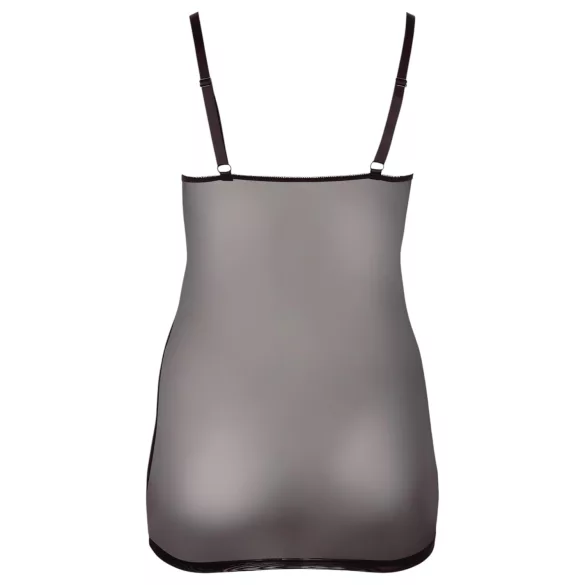Cottelli Plus Size - läpikuultava pitsinen babydoll - musta - 4XL