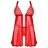 Obsessive Elianes - pitsinen babydoll-setti (punainen)