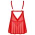 Obsessive Elianes - pitsinen babydoll-setti (punainen)