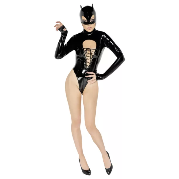 Black Velvets - pitkähihainen Batwoman-body - musta