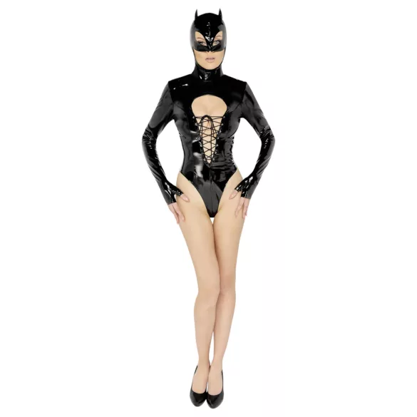Black Velvets - pitkähihainen Batwoman-body - musta
