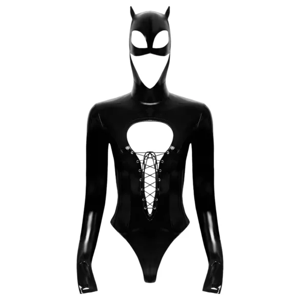 Black Velvets - pitkähihainen Batwoman-body - musta