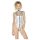 Black Level - hopeanvärinen halterneck-body - M