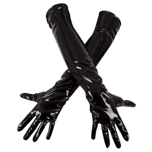 Black Level - kiiltävä lakka käsineet - musta - L