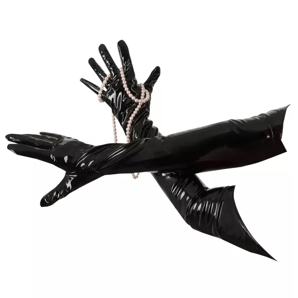 Black Level - pitkät lateksihanskat - musta - L