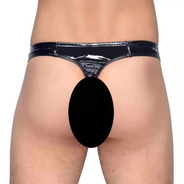 Black Level - miesten stringit - kiiltävä lakka - musta - L