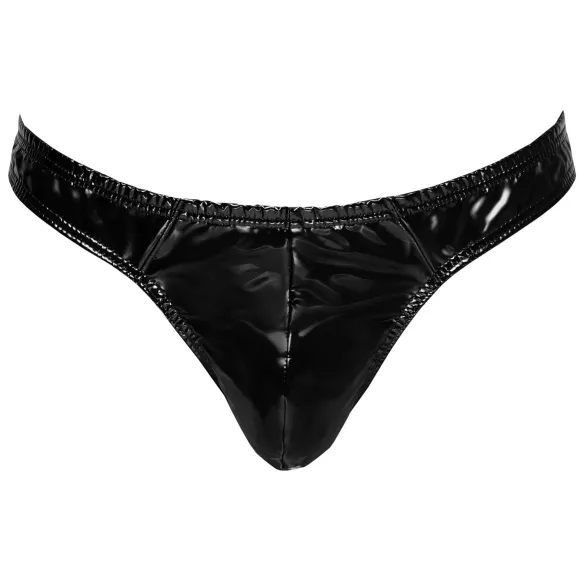 Black Level - miesten stringit - kiiltävä lakka - musta - L
