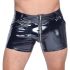 Black Level - miesten kiiltävät shortsit taskuilla (musta) - 2XL