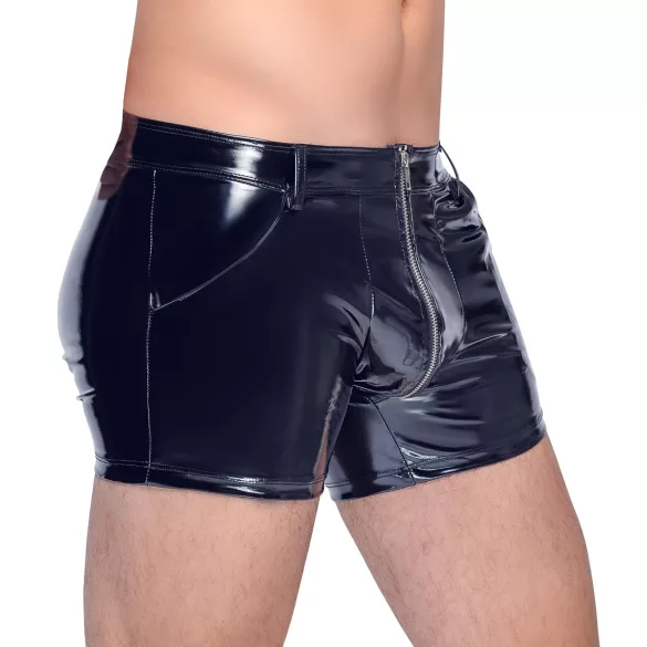 Black Level - miesten lakka shortsit - sivutaskut - musta - 2XL