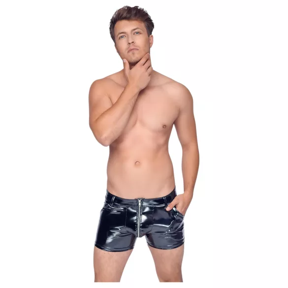Black Level - miesten lakka shortsit - sivutaskut - musta - 2XL