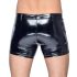 Black Level - miesten kiiltävät shortsit taskuilla (musta) - 2XL