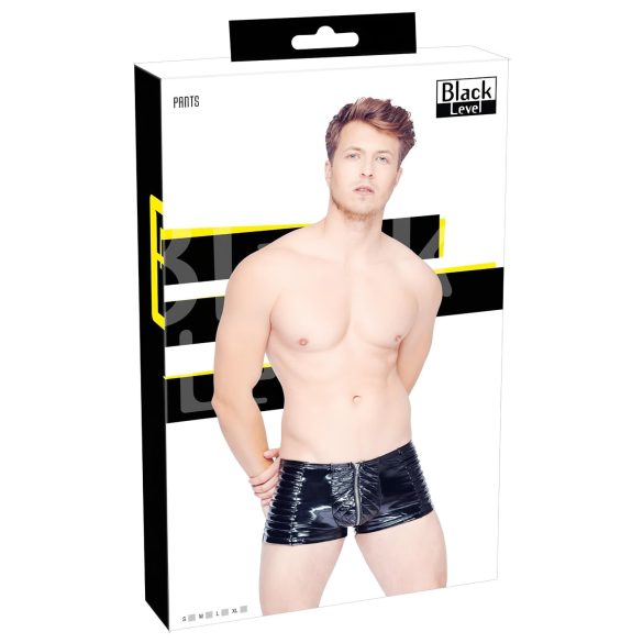 Black Level - vetoketjulliset miesten shortsit (musta) - M