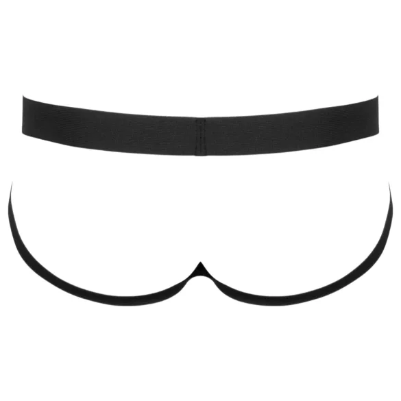 Black Level - miesten jockstrap vetoketjulla - musta