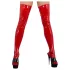LATEX - naisten sukkahousut - punainen - lateksi - S/M