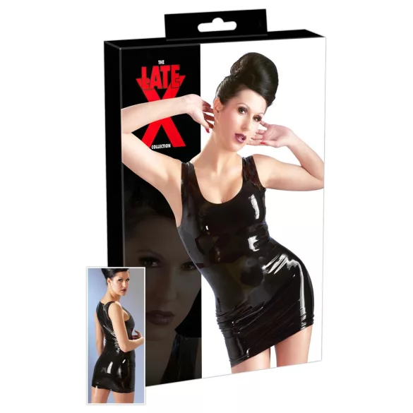 Latex hihaton minimekko (musta) - 2XL