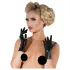 LATEX - lyhyt unisex käsineet - musta