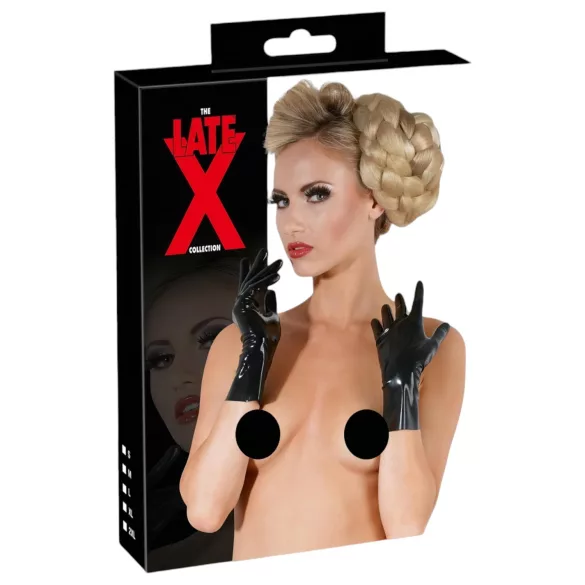 LATEX - lyhyt unisex käsineet - musta - M
