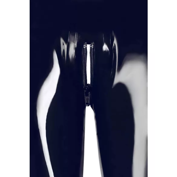 LATEX - leggingsit vetoketjulla - musta - XL