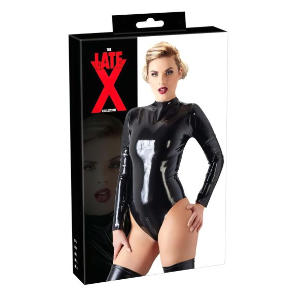 LATEX - pitkähihainen naisten body (musta) - M