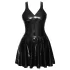 LATEX - minimekko röyhelöhameella (musta) - XL