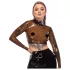 LATEX - läpinäkyvä lateksipaita - musta
