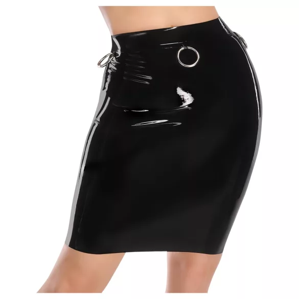 LATEX - lateksi midihame (musta)