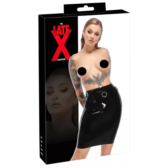 LATEX - lateksi midihame (musta) - L