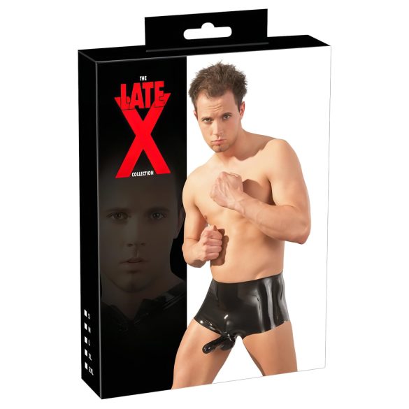 LATEX - bokserit + peniskotelo (musta)