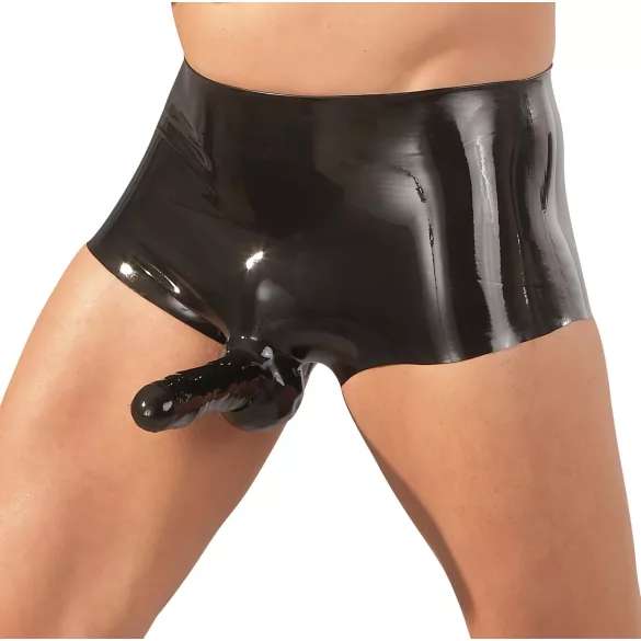 LATEX - bokserit peniskotelolla - musta - L/XL