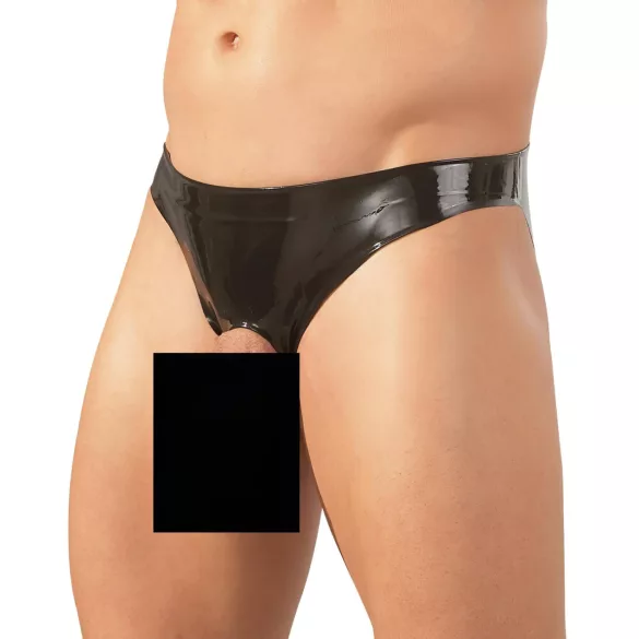 LATEX - miesten alushousut - kiiltävä lateksi - musta (S-L)