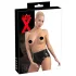 LATEX - naisten alushousut - kondomilla - musta - XL