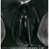 LATEX - naisten alushousut - kondomilla - musta - XL