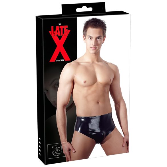 LATEX – miesten alushousut sisäisellä kartioanustapilla (musta) - M