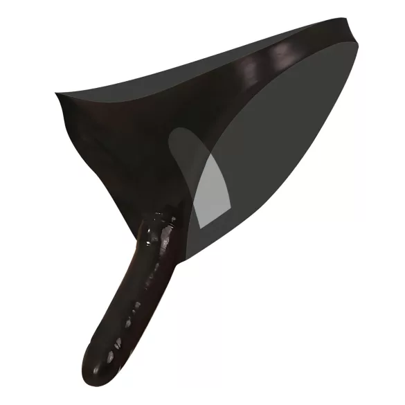 LATEX - alushousut kaksoisdildolla - musta S-L