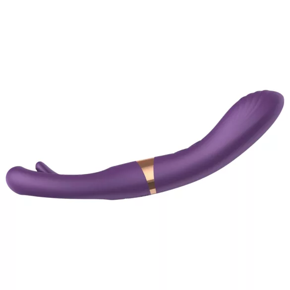 Funny Me Dual - ladattava 2in1 klitoriskiihotin ja kielivibraattori - lila