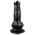 Animalorny - koiran muotoinen dildo - 12 cm - musta
