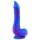 Inkipus - silikonidildo kiveksillä - 18 cm - sininen/pinkki
