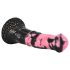Paha Hevonen - silikoninen hevospatsastildo - 18cm (musta-pinkki)