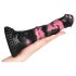 Paha Hevonen - silikoninen hevospatsastildo - 18cm (musta-pinkki)