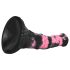 Paha Hevonen - silikoninen hevospatsastildo - 18cm (musta-pinkki)