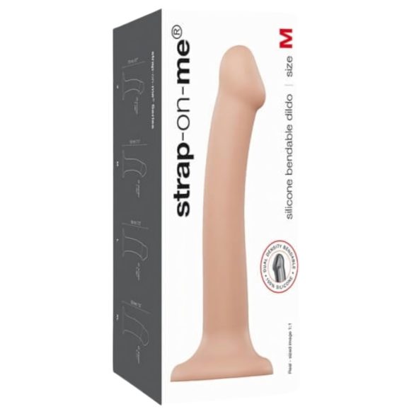 Strap-on-me M - kaksinkertainen realistinen dildo - keskikokoinen (nude)