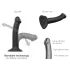Strap-on-me - kaksoiskerros dildo - musta