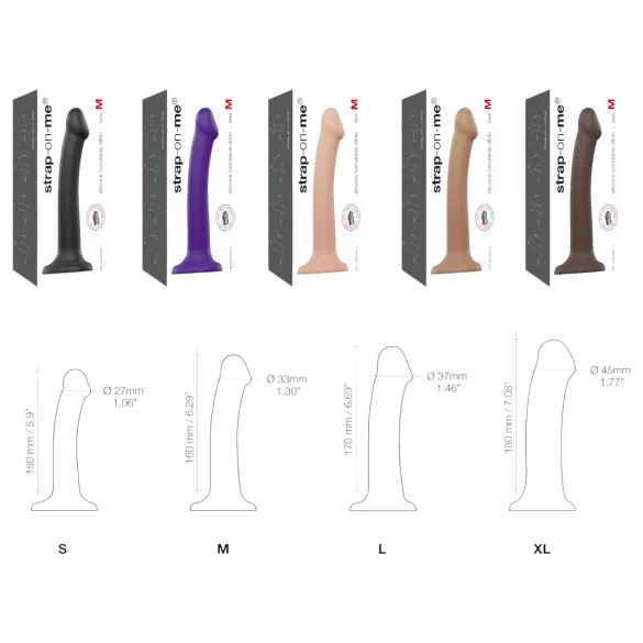Strap-on-me - kaksoiskerros dildo - musta