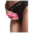 Strap-on-me helmet - pinkki helmiäinen, imukuppidildo (M)