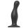 Strap-on-me Curvy L - aaltoileva, imukupilla varustettu dildo (musta)