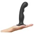 Strap-on-me - dildo - taipuisa, imukupilla - musta - P&G L